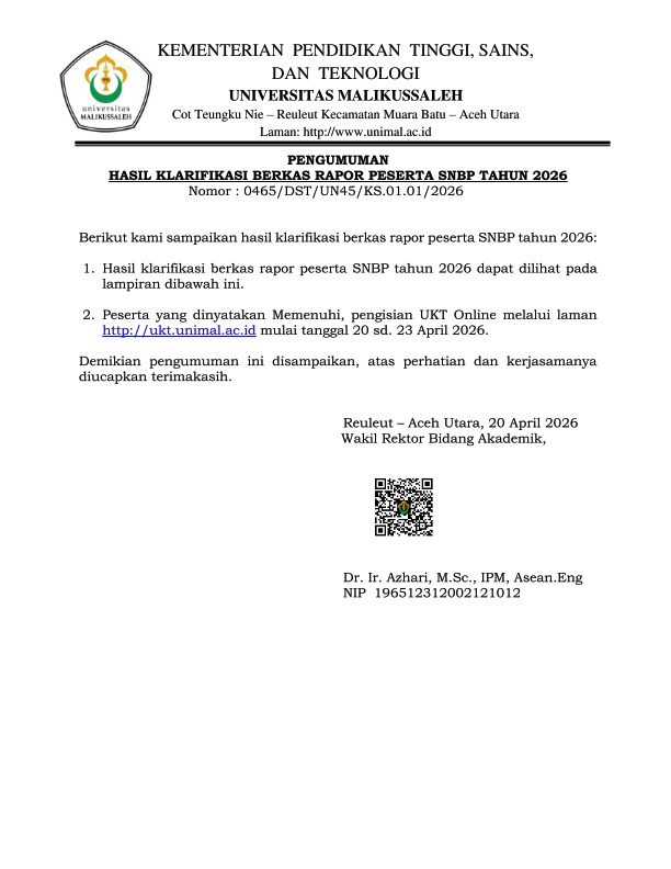 0465 PENGUMUMAN HASIL VERIFIKASI RAPOR SNBP 2026 Signed 001