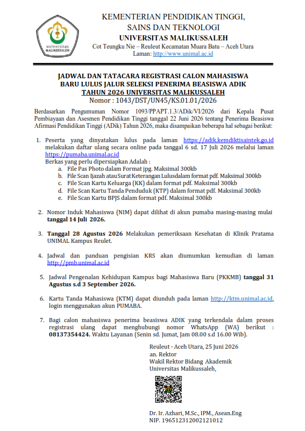1043 TATACARA DAN JADWAL REGISTRASI ADIK 2026 Signed ok 001