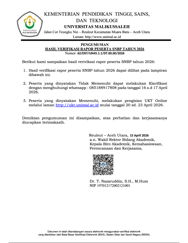 62 PENGUMUMAN HASIL VERIFIKASI RAPOR SNBP 2026 001