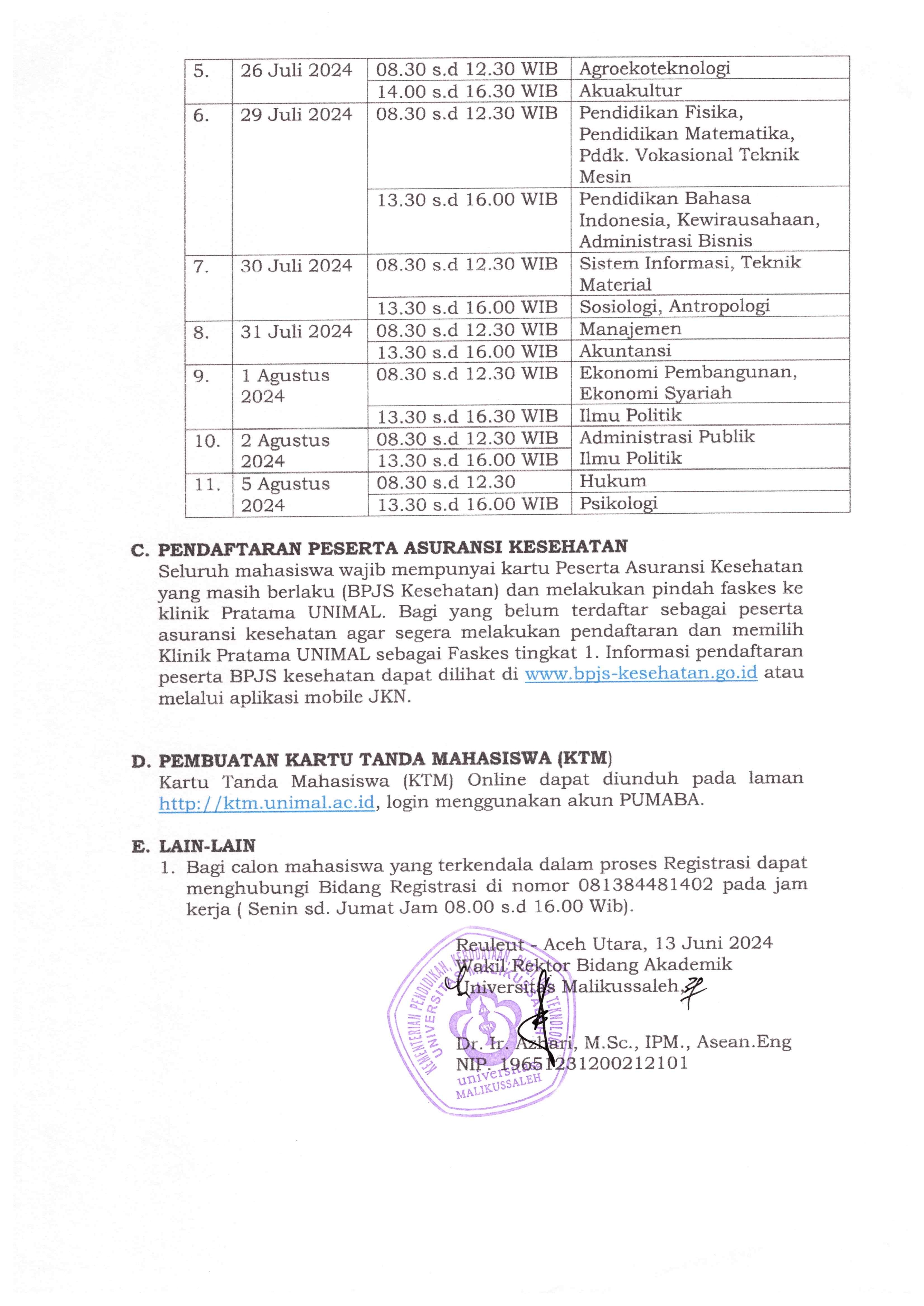 TATA CARA REG CALON MAHASISWA BARU PESERTA LULUS SNBT 2024 OK 004